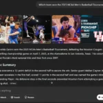 Ảnh chụp màn hình câu trả lời của ChatGPT cho một câu hỏi chung, minh họa sự chi tiết.