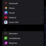 Ảnh chụp màn hình ứng dụng Cài đặt iOS hiển thị danh sách các ứng dụng đã cài đặt trên iPhone