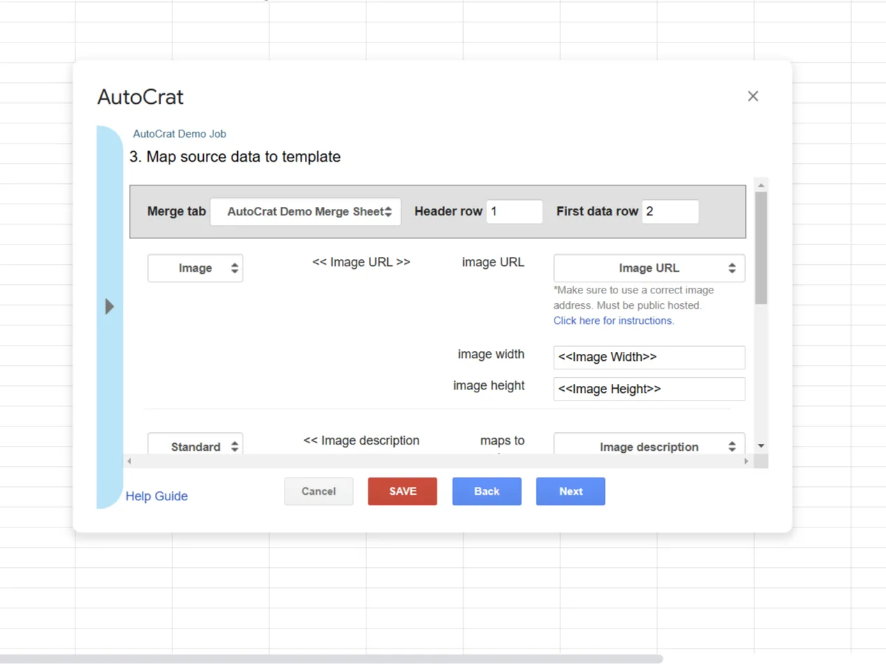 Autocrat tích hợp dữ liệu từ Google Sheets vào mẫu tài liệu cá nhân hóa.
