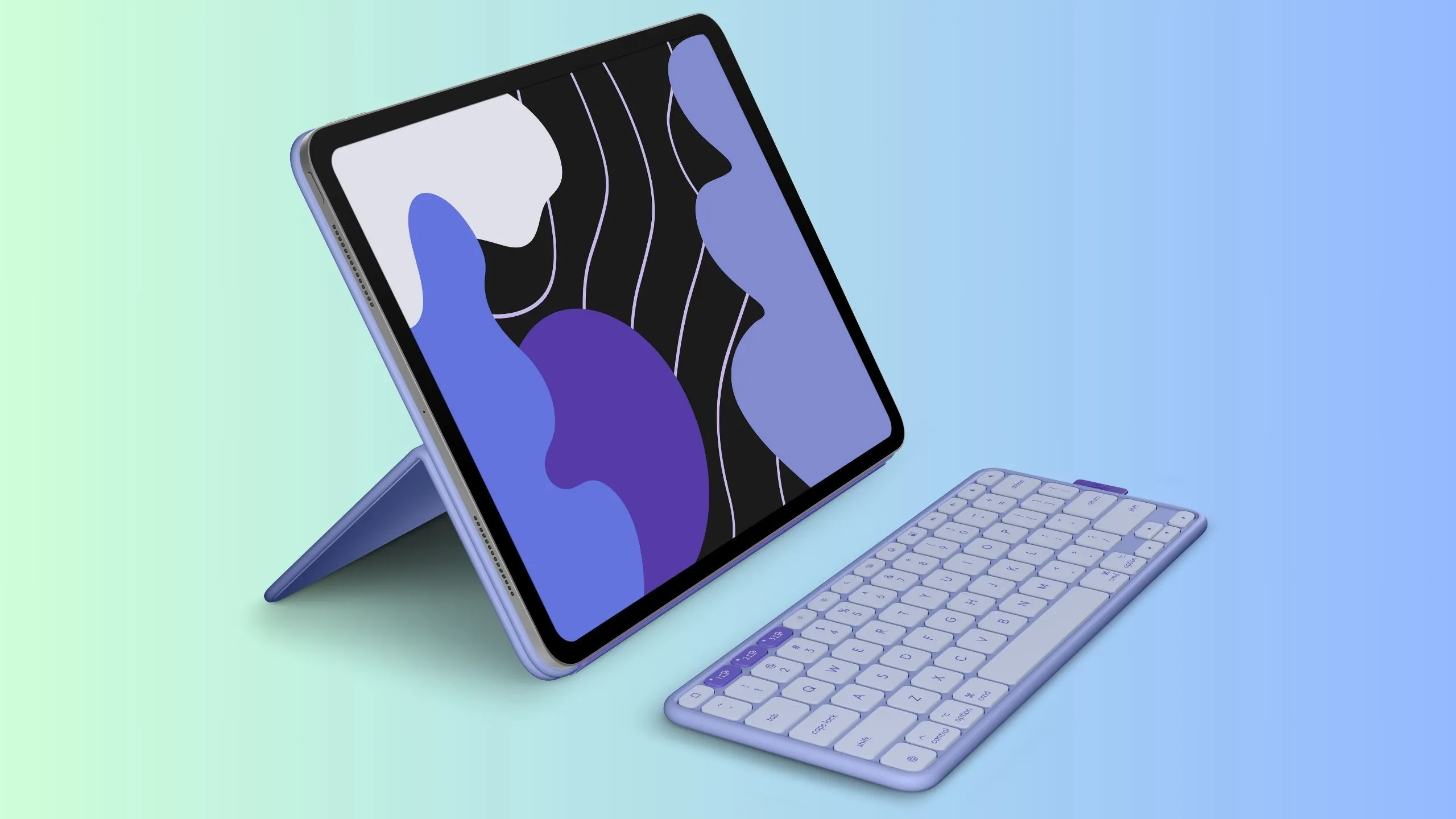 Bàn phím Logitech Flip Folio phiên bản màu Lilac bắt mắt