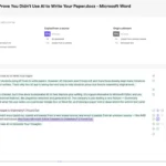 Báo cáo phiên hoạt động Grammarly Authorship hiển thị thống kê viết và nguồn gốc văn bản