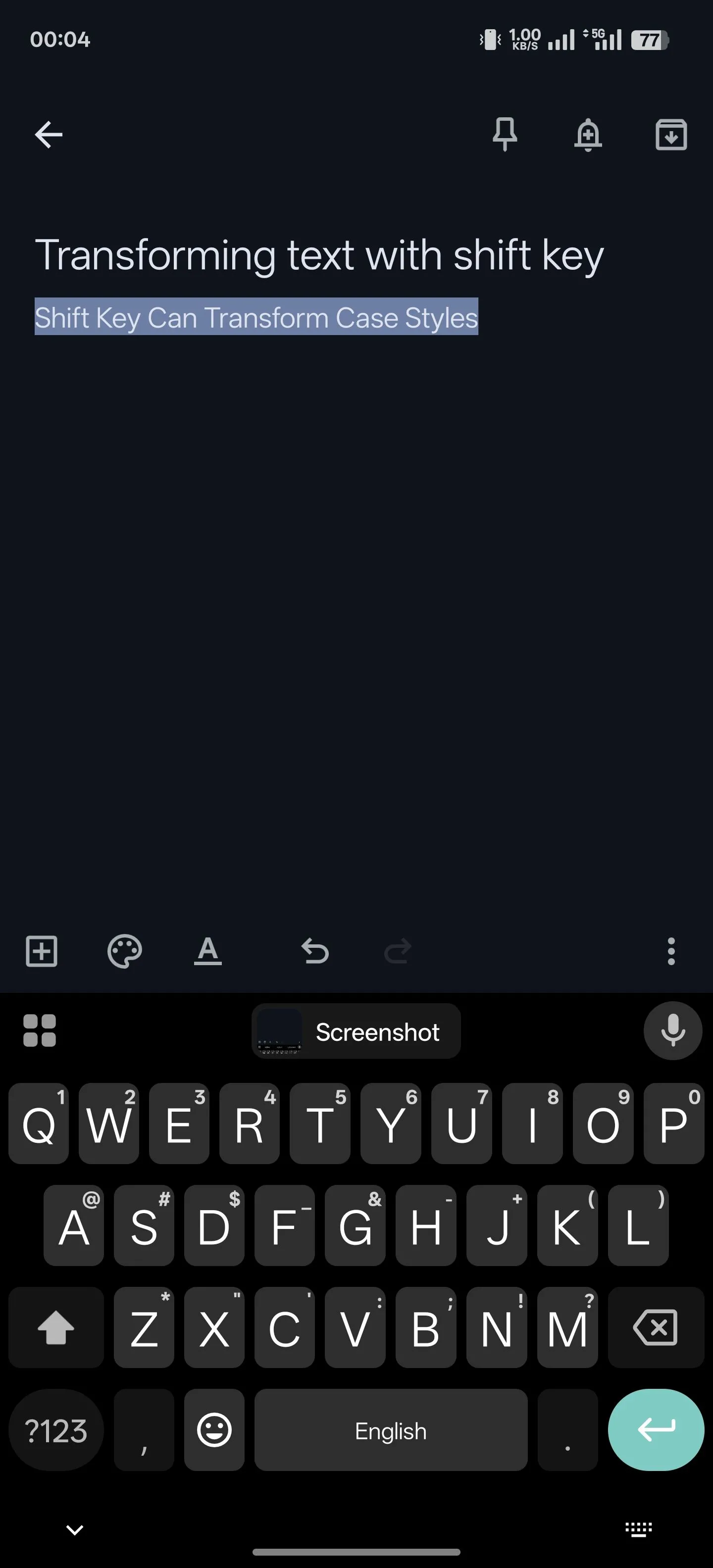 Biến đổi kiểu chữ thành startcase (viết hoa chữ cái đầu mỗi từ) bằng phím Shift trên Gboard