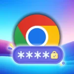 Biểu tượng Google Chrome cạnh hộp thoại quản lý mật khẩu trên trình duyệt.
