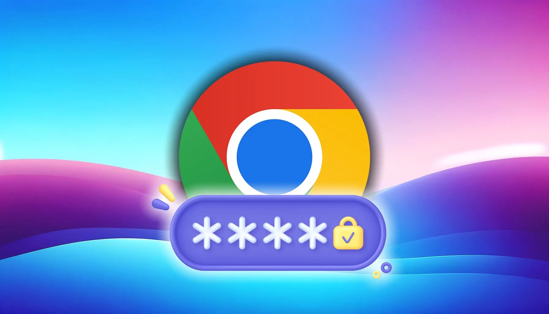 Biểu tượng Google Chrome cạnh hộp thoại quản lý mật khẩu trên trình duyệt.
