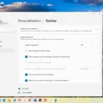 Biểu tượng Taskbar căn trái trên Windows 11