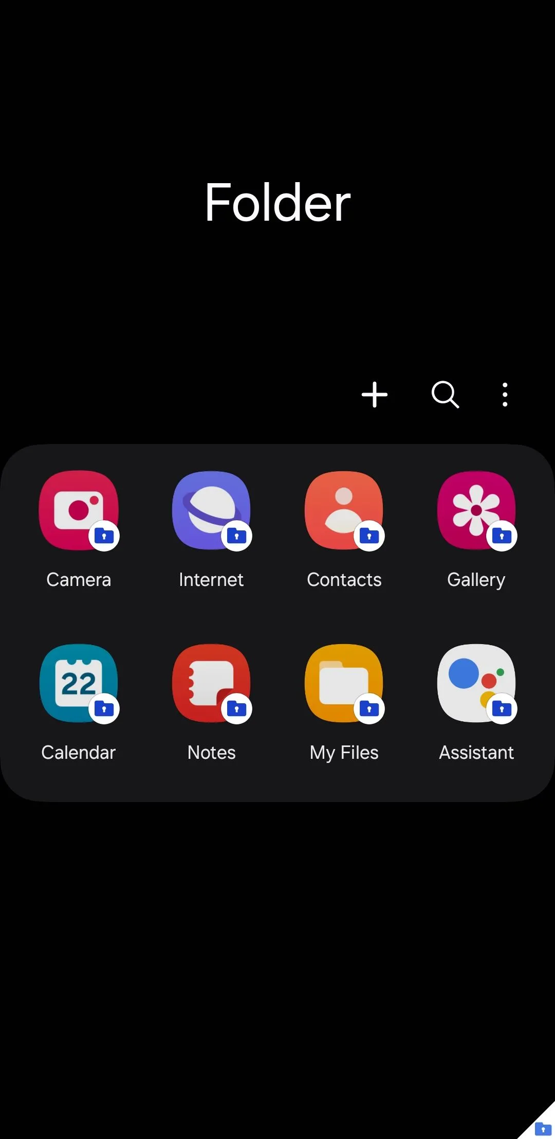 Biểu tượng Thư mục Bảo mật (Secure Folder) trên giao diện Samsung One UI