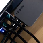 Bộ sạc tường USB-C Ugreen Nexode Pro 100W hiển thị công suất sạc