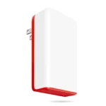 Bộ sạc Twelve South PlugBug 120 với thiết kế hình vuông nhỏ gọn màu trắng đỏ