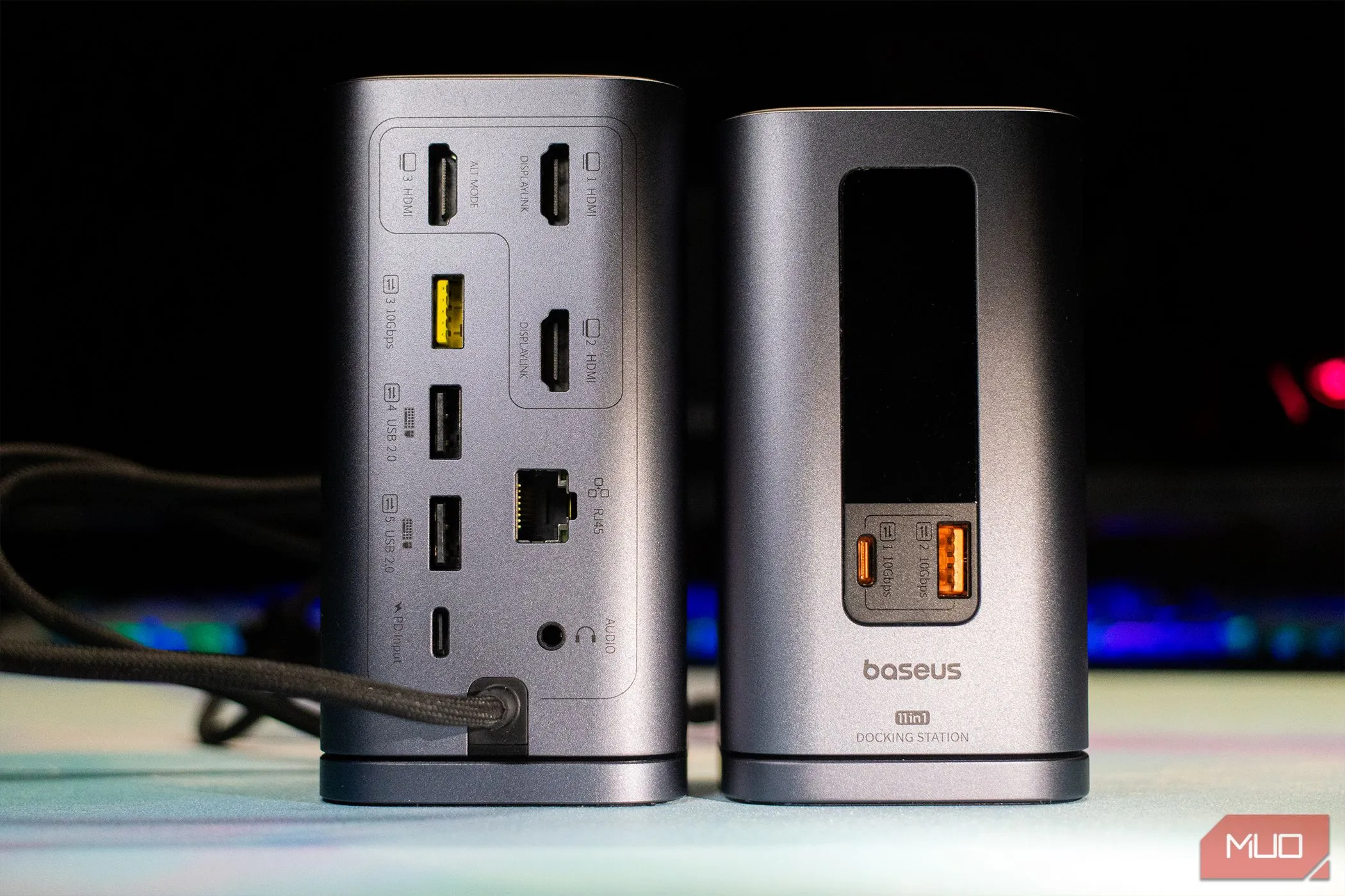 Các cổng phía sau của phiên bản Mac Docking Station Baseus Spacemate 11-trong-1