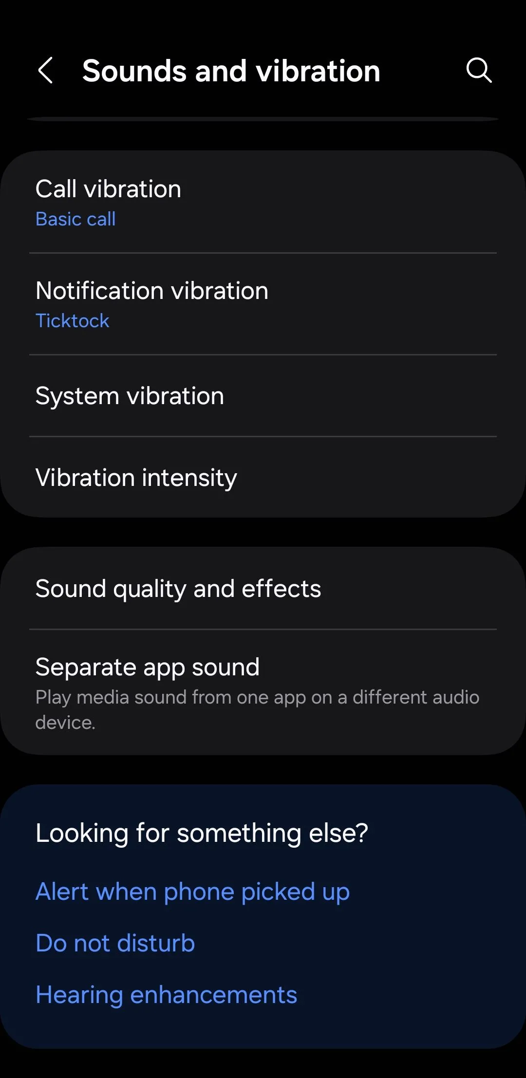 Các tùy chọn chất lượng âm thanh và hiệu ứng, bao gồm Dolby Atmos trên Samsung