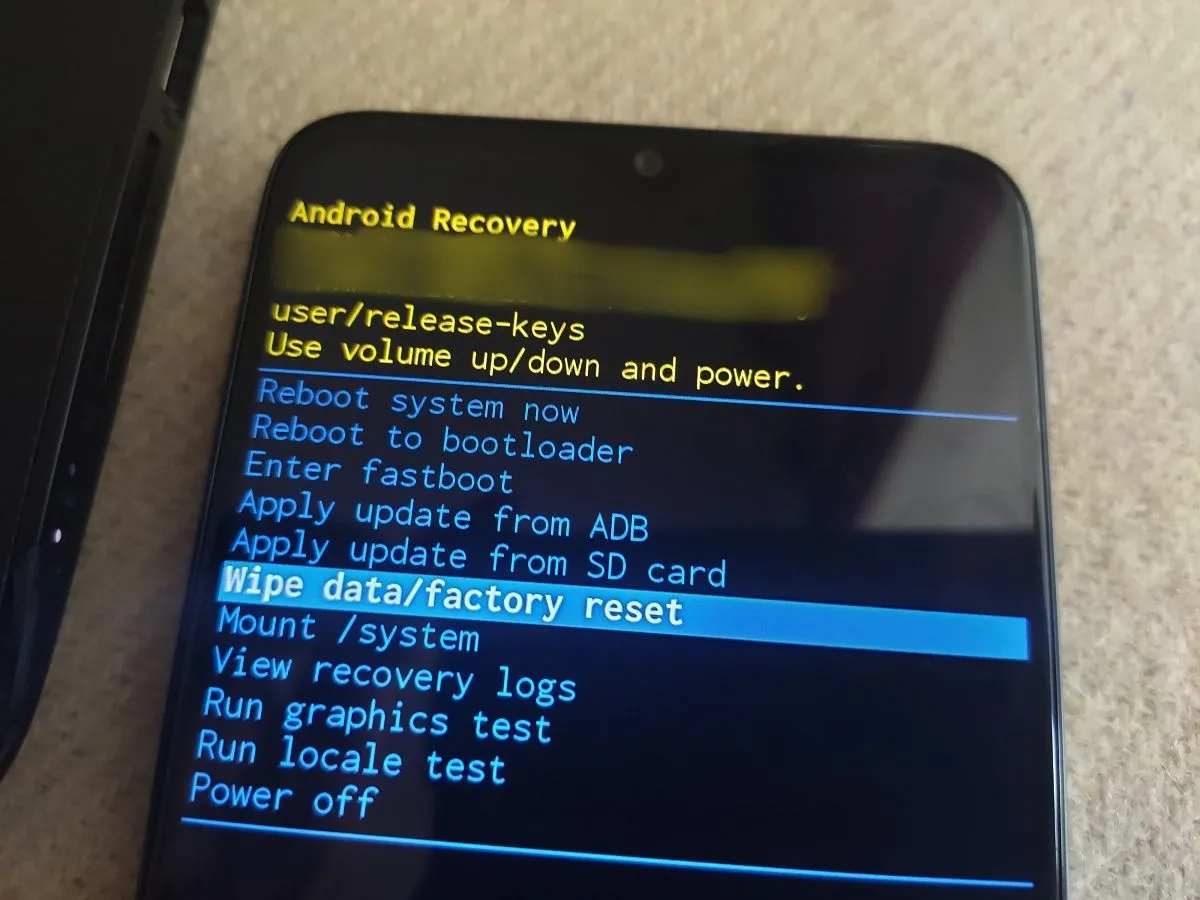 Các tùy chọn trong chế độ Recovery Mode của Android