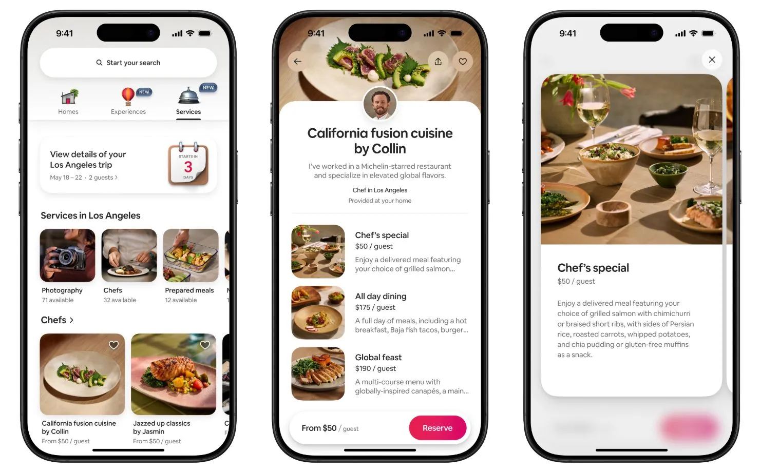 Các ví dụ minh họa về dịch vụ Airbnb được cung cấp tại nhà