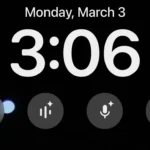 Các widget màn hình khóa của ứng dụng Google Gemini trên iPhone, bao gồm các tùy chọn như gõ lệnh, trò chuyện trực tiếp, mở mic, sử dụng camera, chia sẻ ảnh và chia sẻ tệp.