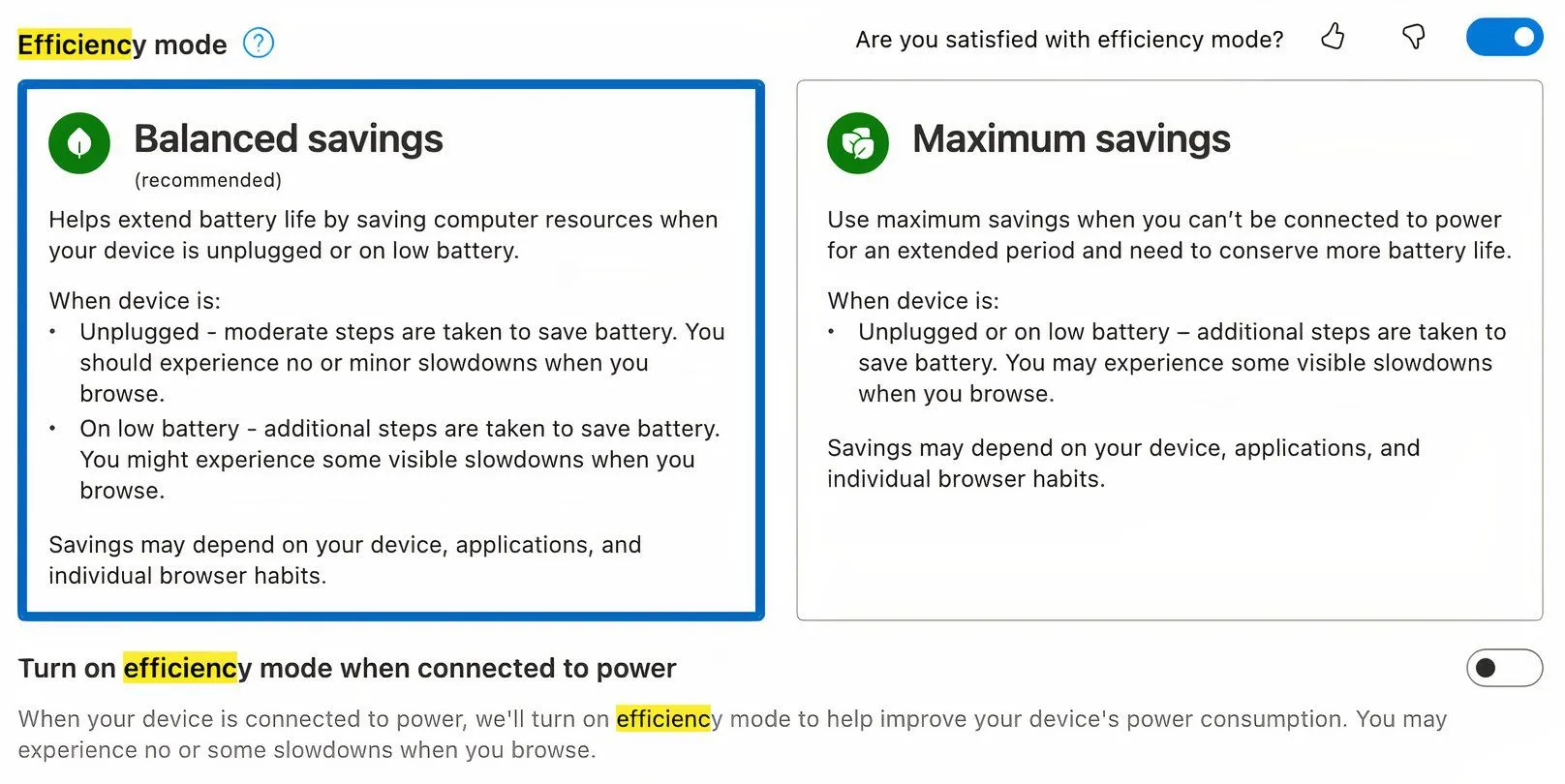 Cách bật chế độ Hiệu suất để tiết kiệm pin trên trình duyệt Microsoft Edge