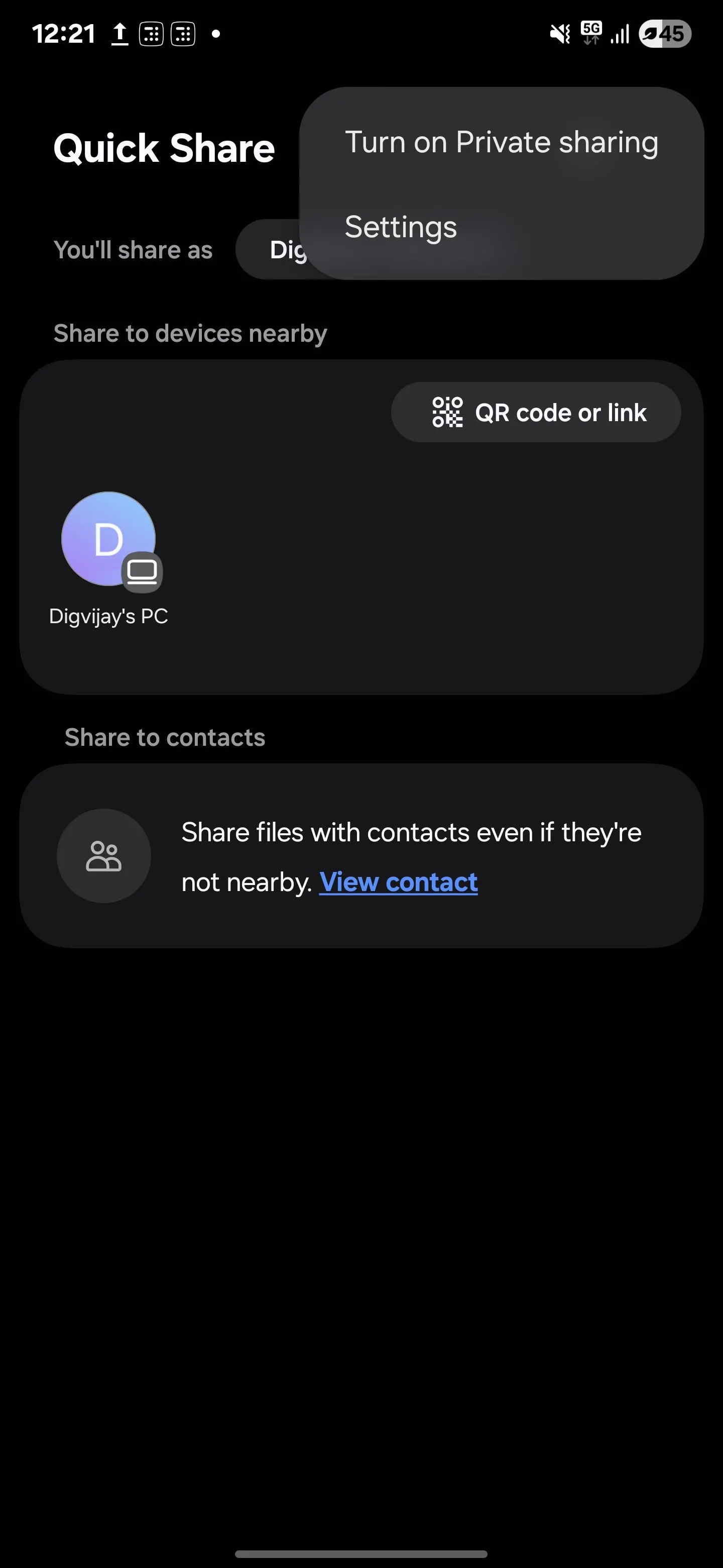 Cách bật tính năng Private Sharing trên điện thoại Samsung