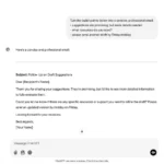 Cách ChatGPT biến các gạch đầu dòng thành một email hoàn chỉnh.