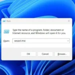 Cách mở Local Security Policy bằng hộp thoại Run trên Windows