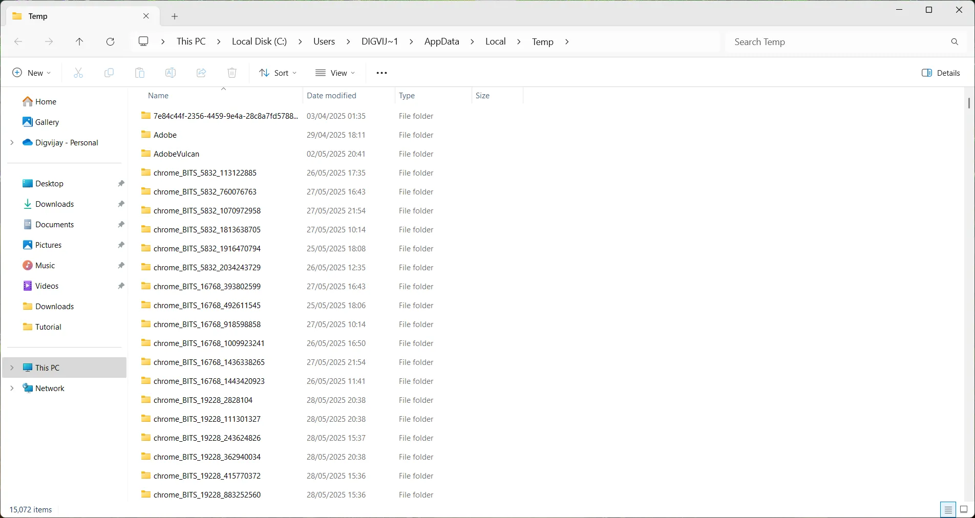 Cách truy cập thư mục file tạm hệ thống trên Windows qua File Explorer