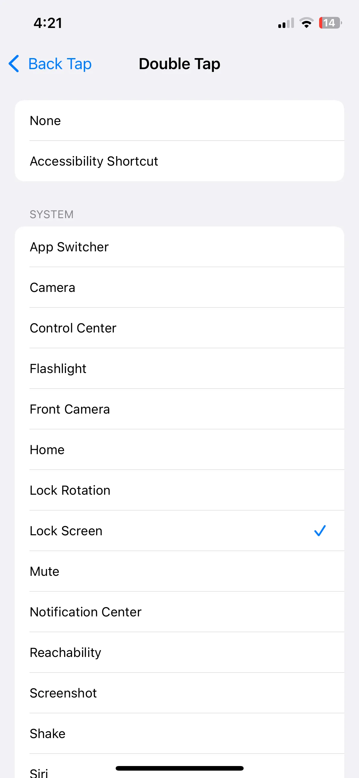 Cài đặt Chạm hai lần (Double Tap) trong phần trợ năng trên iPhone