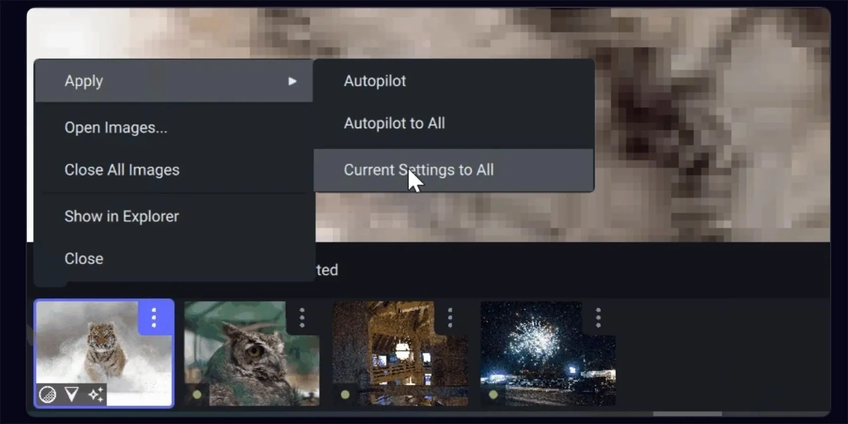 Cài đặt chế độ Autopilot của Topaz giúp tự động đề xuất chỉnh sửa ảnh