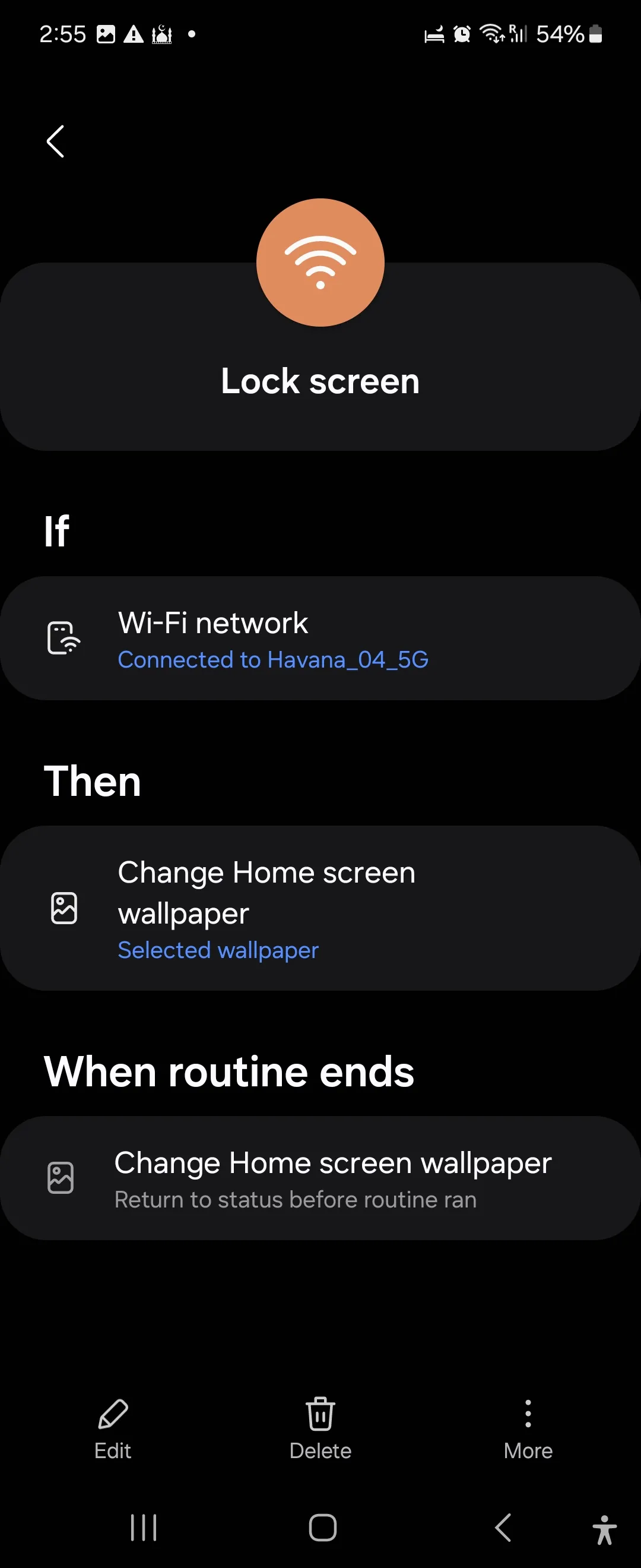 Cài đặt thay đổi hình nền màn hình khóa tự động dựa trên vị trí thông qua Samsung Modes and Routines