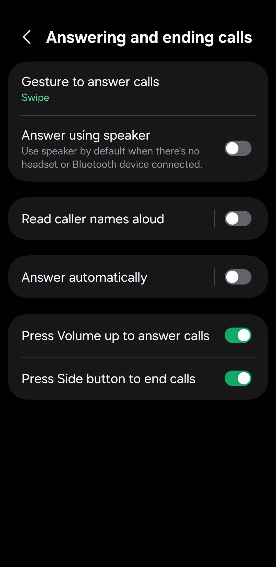 Cài đặt trả lời và kết thúc cuộc gọi bằng nút vật lý trên Android, cho phép sử dụng nút âm lượng và nút nguồn.