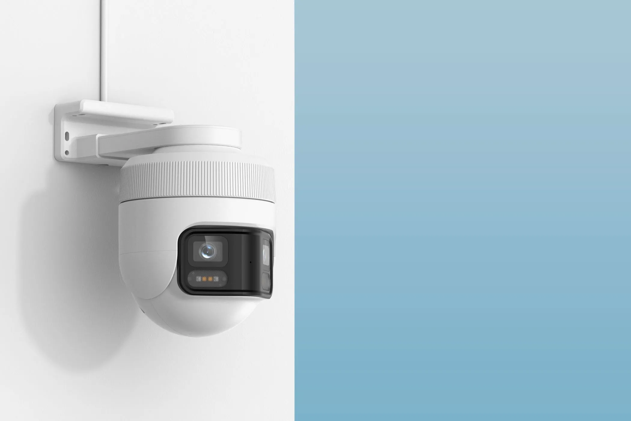 Cận cảnh camera IMILAB EC6 Panorama lắp đặt chắc chắn trên tường