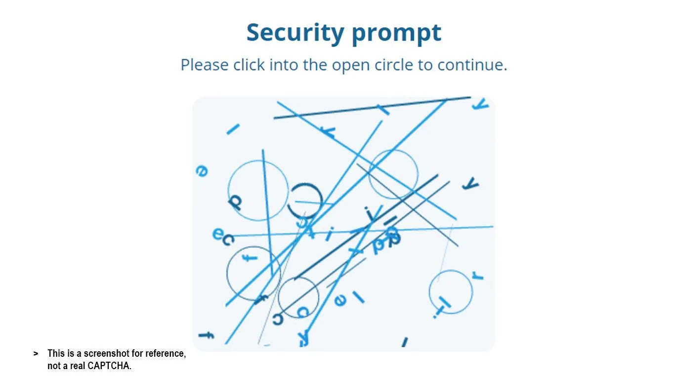CAPTCHA hình học với các đường thẳng và hình tròn