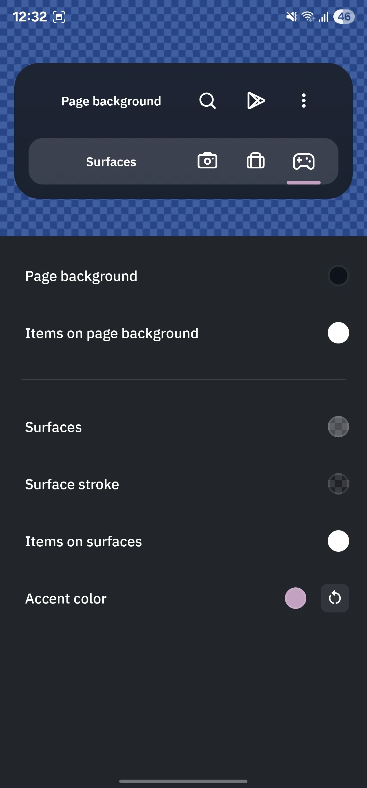 Cấu hình chủ đề thích ứng trong Smart Launcher, hiển thị giao diện người dùng tự động điều chỉnh màu sắc theo hình nền hiện tại.