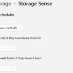 Cấu hình lịch dọn dẹp cho Storage Sense trong cài đặt Windows.