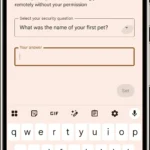 Câu hỏi bảo mật tính năng khóa từ xa trên Android