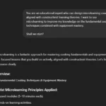 Cấu trúc khóa học microlearning được ChatGPT thiết kế theo yêu cầu