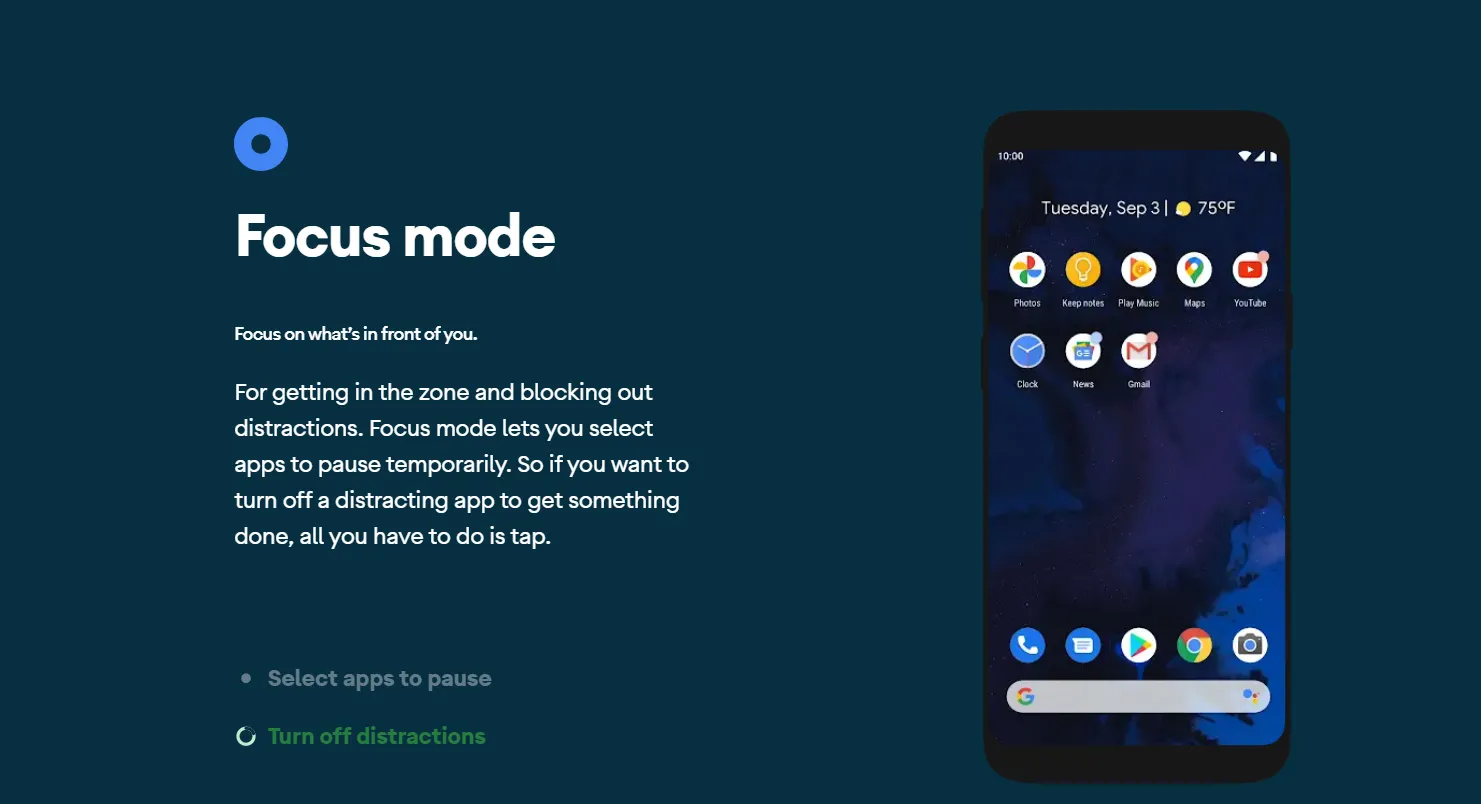 Chế độ Tập trung (Focus Mode) trên điện thoại Android giúp hạn chế thông báo và tăng cường năng suất làm việc