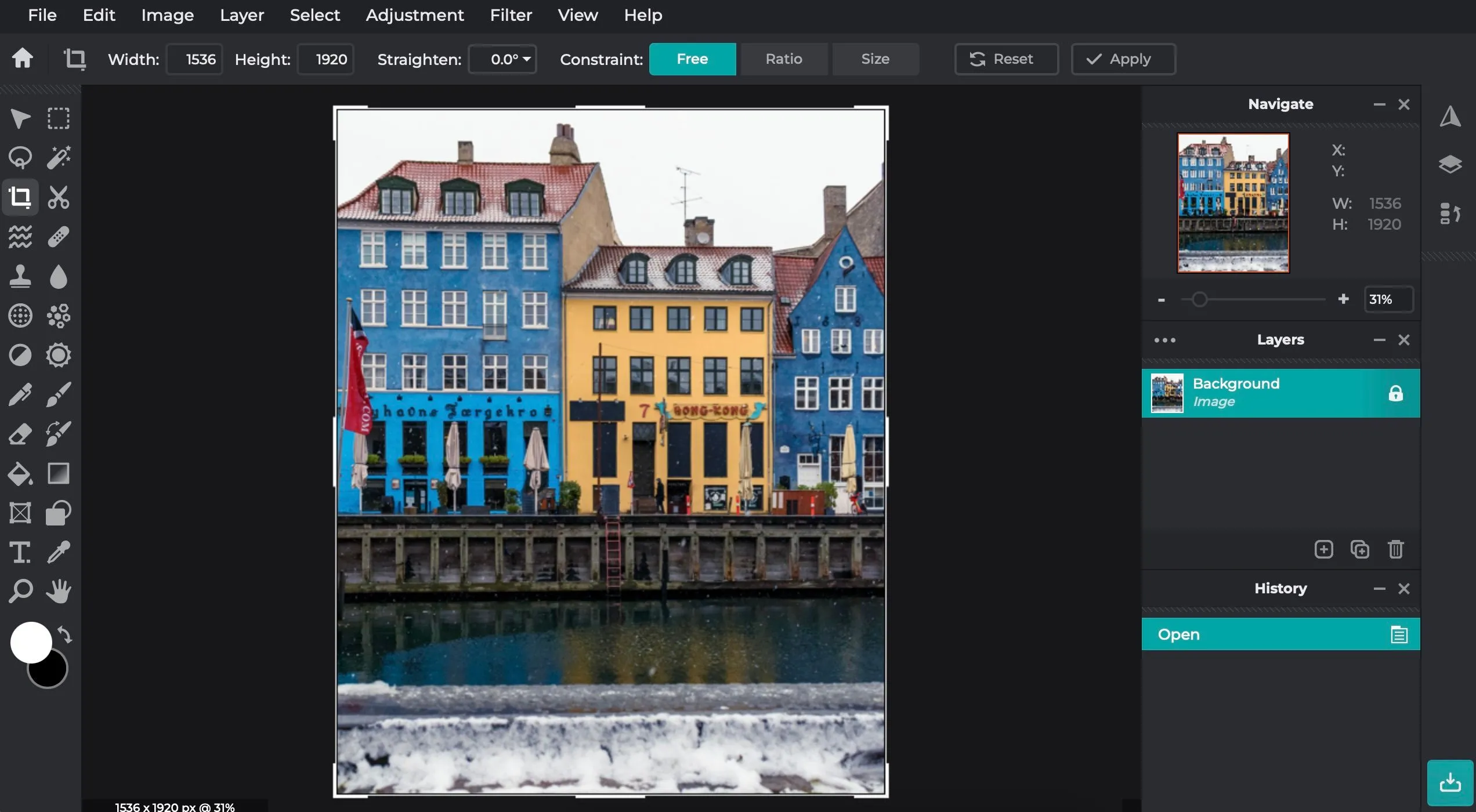 Chỉnh sửa ảnh trong ứng dụng Pixlr E, công cụ chỉnh ảnh online tiện lợi