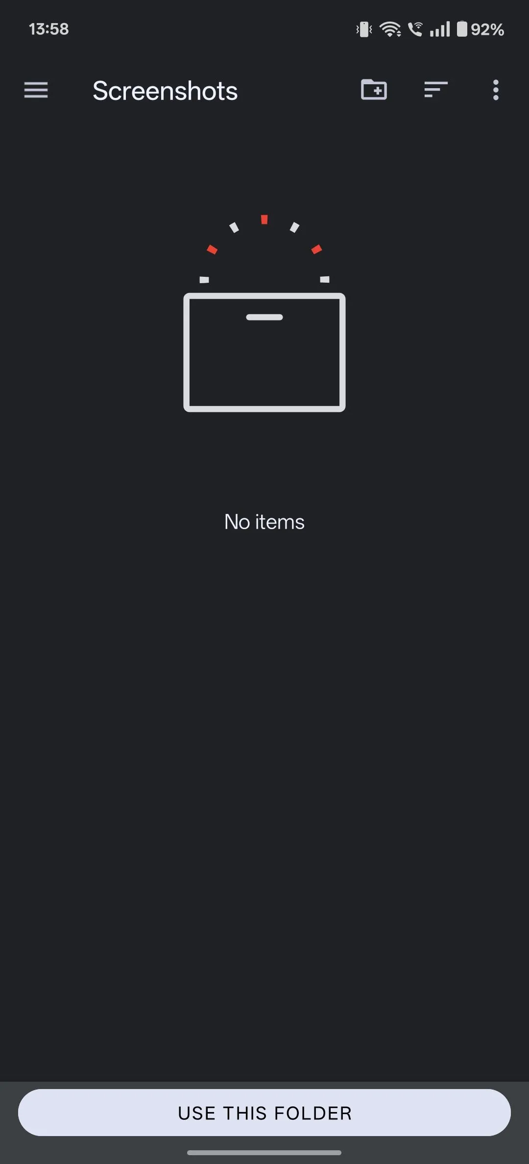 Chọn thư mục Screenshots để xóa ảnh chụp màn hình cho macro.