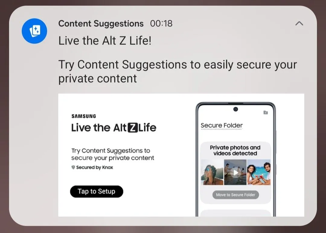 Content Suggestions trên điện thoại Samsung