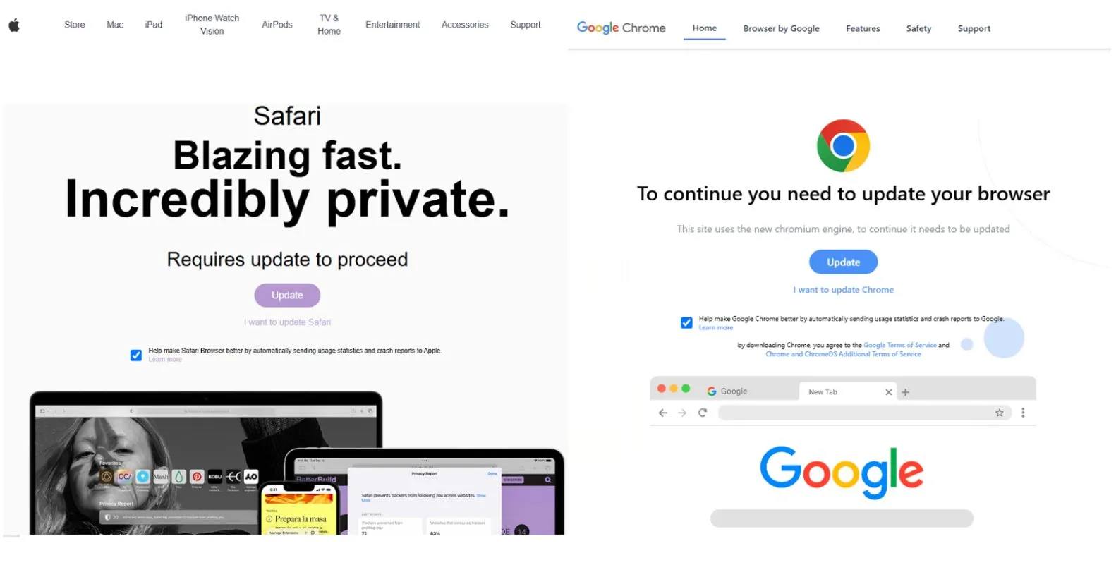 Cửa sổ giả mạo cập nhật Safari từ FrigidStealer malware
