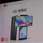 Điện thoại LG Wing với logo LG, minh họa việc ngừng cập nhật phần mềm.