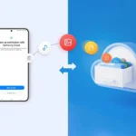 Điện thoại Samsung đang sao lưu dữ liệu lên đám mây