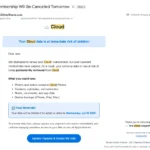 Email lừa đảo giả mạo dịch vụ lưu trữ đám mây cảnh báo hủy thành viên
