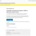 Email Microsoft Entra ID yêu cầu mua hàng