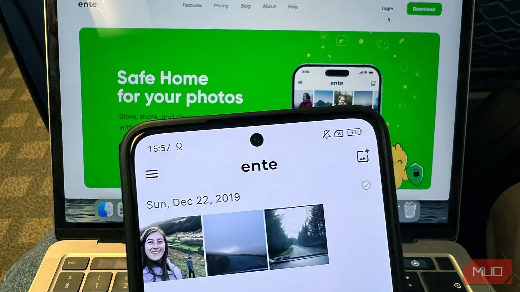 Ente Photos trên Android và MacBook - Nền tảng lưu trữ ảnh riêng tư