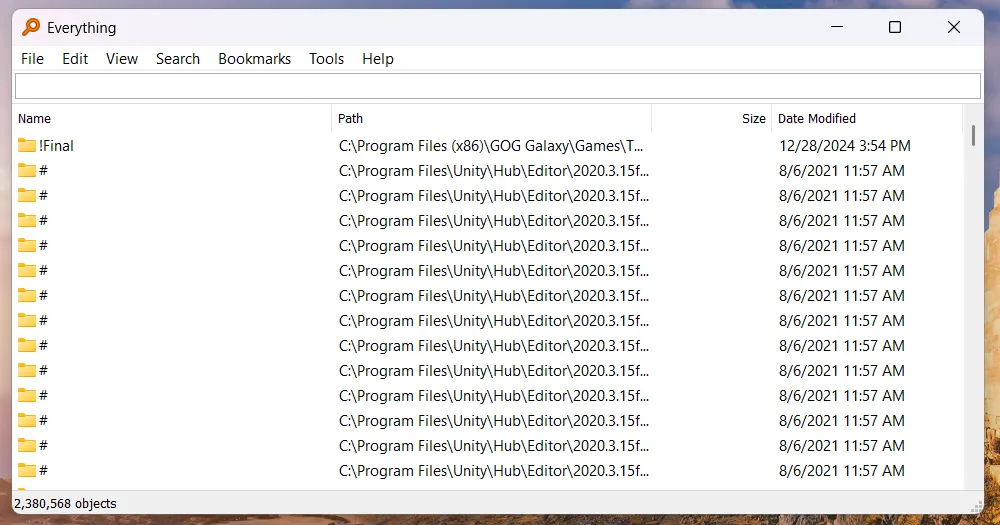 Everything giúp tìm kiếm tập tin trên Windows siêu tốc