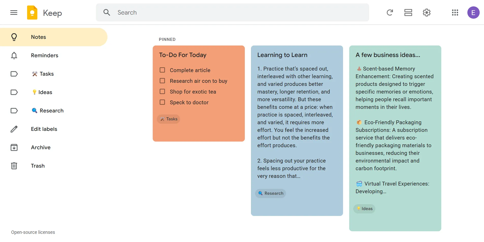 Gắn nhãn và sắp xếp ghi chú trong Google Keep để tối ưu quản lý