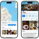 Giao diện Apple Maps hiển thị danh sách nhà hàng được Michelin Guide xếp hạng và các bộ lọc tìm kiếm
