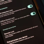 Giao diện các tính năng bảo vệ chống trộm trong cài đặt Android