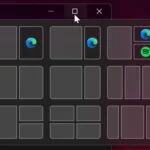 Giao diện các tùy chọn bố cục chia màn hình (Snap Layouts) của Windows 11 hiển thị ở góc ứng dụng