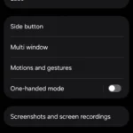 Giao diện cài đặt tính năng nâng cao trên điện thoại Android, hiển thị tùy chọn nút cạnh để tùy chỉnh hành vi.