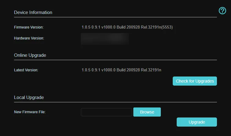 Giao diện cập nhật firmware router TP-Link minh họa sự chậm trễ bảo mật của router nhà mạng