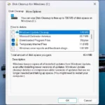 Giao diện công cụ Disk Cleanup trên Windows 11 đang hoạt động